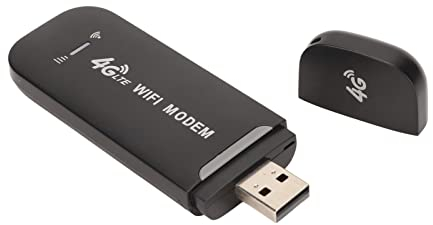 Goshyda Enrutador WiFi USB, Punto de Acceso de Red Móvil 4G LTE con Ranura para Tarjeta SIM, Soporte de 150 Mbps para 10 Usuarios, Módem USB de Bolsillo WiFi Móvil para Coche, Viajes Al