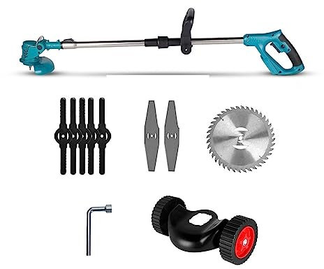 Rasenmäher, 1500 W 7 Zoll kabelloser elektrischer Rasenmäher, längenverstellbar, wiederaufladbare Hand-Gartenschneidewerkzeuge(Without Battery)