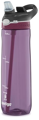 Contigo Cortland Autoseal Water Bottle | Large 720ml BPA Free Drinking Bottle | Sports Flask | Leakproof Drink Bottle | Ideal for School, Gym, Bike, Running, Hiking, Passionfruit