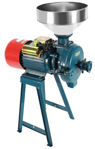 Froulaland Macinino per cereali elettrico,2200 W,macinino elettrico,macinino per foraggi e cereali,macinino per semi di lino,macinino in acciaio inox,noce moscata,farina fresca,cereali e fagioli