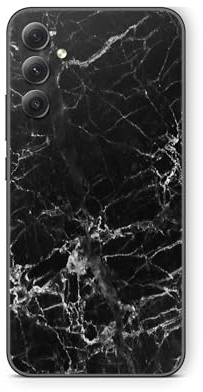 Skins4u Skin kompatibel mit Samsung Galaxy S24 Schutzfolie Skins Cover Design Aufkleber Schutz Folie Marmor schwarz