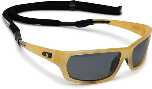 Cressi Bill Sunglasses W/spets - Lunettes de Soleil Unisex med snörband, bakeliter/Lentilles Miroirs, svart, unik storlek