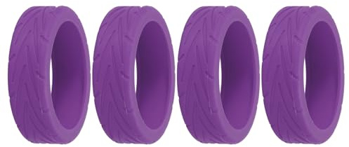 PATIKIL Coperture per Ruote Bagaglio, 4pz Coperture Protettive per Ruote Bagagli in Silicone per Maggior Parte Ruote Girevoli Valigia a 8 Filatore, Viola