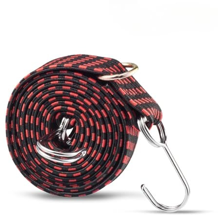 Bicycle Hook Rope 2m Motorcycle Bicycle Elastics Rubber Luggage Rope Cord Hooks Bikes Rope Tie Luggage Roof Rack Strap Fixed Band Car Accessories Elastic Bike Strap (Color : Red)