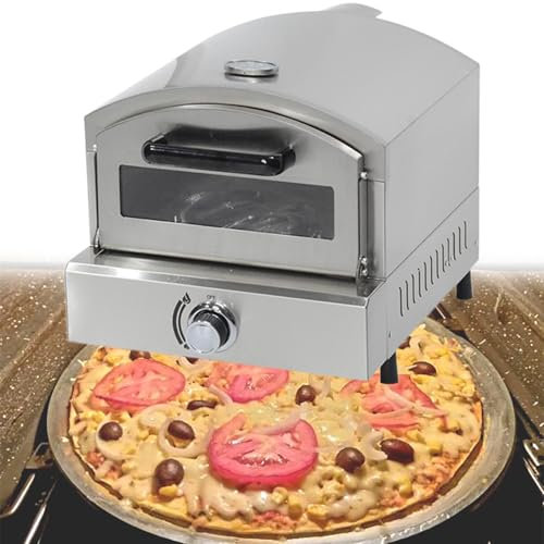 Beachtiful Gas Pizza und Lebensmittel Außenofen für Camping, Garten, Tailgating | Edelstahl Pizzamaker, zum Zubereiten von Pizza, Steak, Fisch, Hühnchen und Mehr
