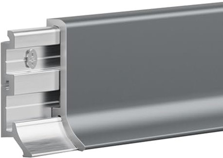 Aluminium Baseboard Trim 25 40 50 60 70 IN Long Metal Aluminum Baseboard Molding Trim for Walls Floor, Bathroom Baseboard Skirting with Toe, Metal Skirting Board Cover for Home Office(1-2/5 in(6cm),50