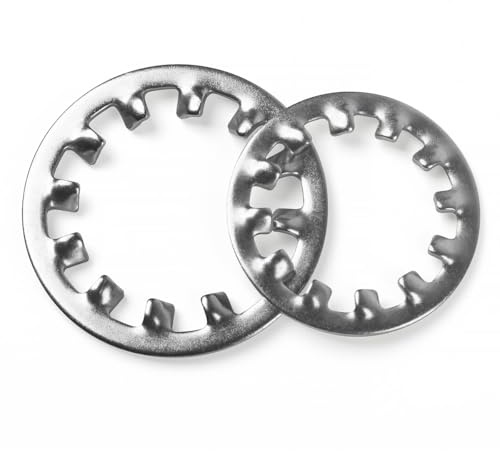 BOUMVID 15 Pièces M8 x 15mm Rondelles de Blocage 304 Acier Inox, Rondelle Dentées Internes, Rondelle à Ressort de Serrage Étoile, Rondelles de Verrouillage à Vitesse Rapide en Acier Inoxydable