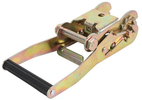 Tenditore a Cricchetto 2 Pollici 2500 Kg di Serraggio Cinghia a Cricchetto in Acciaio Carbone Adatto per Fissare Carichi su Auto, Camion, Motociclette, Rimorchi