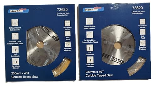 2 x HM Sägeblatt f. Holz Hartmetall Kreissägeblatt Ø 230 x 30 mm 40 Zähne Säge