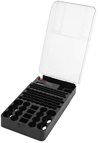 Estuche de Almacenamiento de Batería con Probador de Batería, Soporte Portátil para Baterías de 9V, 104 Cuadrículas de Gran Capacidad