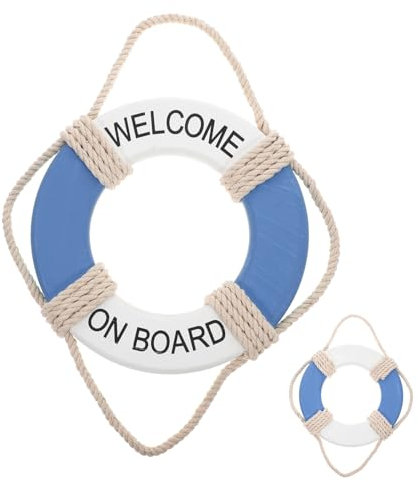 Alipis Rettungsring Wanddekoration Holz Mediterrane Nautische Wandkunst Wandbehang Dekor Ornament Für Zuhause Restaurant Charme