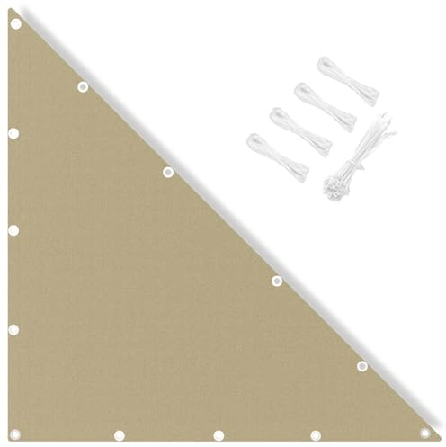 IOAOI Sun Shade Sail Waterproof, 1.5x2x2.5M Right Triangle Awning Canopy, 95% UV Block with Free Rope, Sunscreen Awning Canopy for Outdoor, Garden, Patio, Yard, Lawn, Pergola, Carport-Khaki
