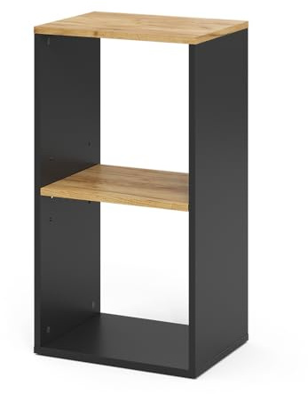 Vicco Estantería Tomy, Antracita/Roble Dorado, 40 x 74 cm
