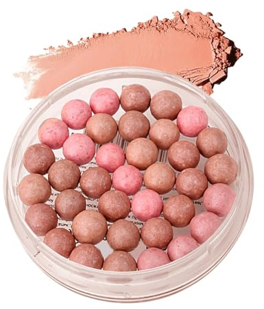 Rouge Polvere Sfera – Rossore | Fard per guance | Trucco misto | Rouge in forma sferica | Agenzia viso altamente costruita a pigmento, per donne, amici di famiglia, ragazze e adulti