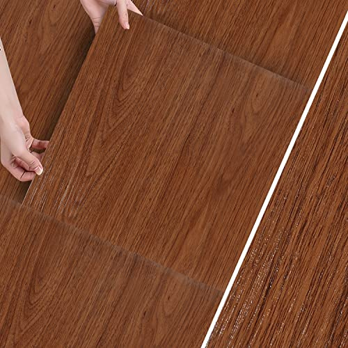 Peviasot PVC-golvbeläggning vinylgolv, självhäftande, 30 x 30 cm tjocklek 1,5 mm vinyllaminat 10 m²/110 kakel golvplattor halkfria, vattentäta för vardagsrum kök (träfärg)