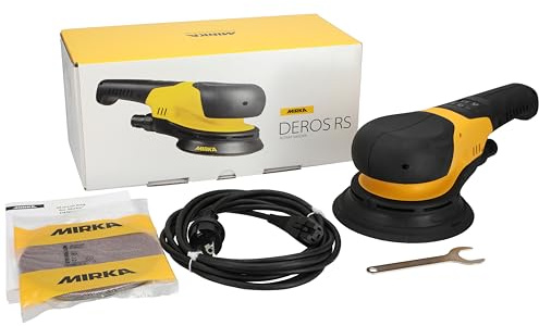 Mirka DEROS RS 600 Ø 150 mm/Leistungsstarker Rotationsschleifer für Holz und Beton / 750W Motor / 700-2500 U/min/Leichtbauweise (1,8 kg) / Bluetooth-Konnektivität