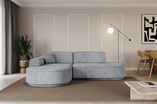 ALTDECOR Ecksofa in L-Form Corner Sofa Bett Eckcouch Couch Wohnlandschaft Cauchsofa MARI-L1-232x163x73,5 cm Grau