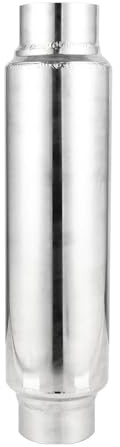 Tubo escape coche Silenciador De Escape Universal De Acero Inoxidable De 3 Pulgadas Resonador Tubo De Escape Para Coche 16 Pulgadas De Longitud Punta de silenciador