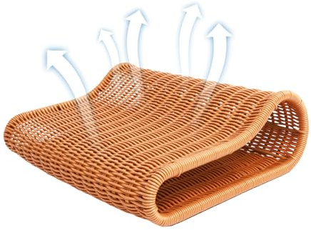 Dewireaey Oreiller de Sauna,Coussin Cervical en Rotin Artificiel pour Sauna - Coussin Lavable en Machine avec Support Lombaire Et Cervical pour Dos Nuque Sommeil Salle De Bain