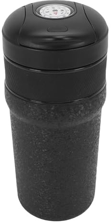 Xiuganpo Molinillo de café en Grano, Molinillo de café Manual de Acero Inoxidable de 300 Ml, Duradero y que Ahorra Espacio, Fácil de Limpiar, Taza de Molinillo de café Portátil para (BLACK)