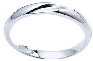 Tolldek Freundschaftsringe Platin PT950 Echt Gold Schmuck, Klassiker Trauringe, Solitärring Platin, Gr.53 (16.9)