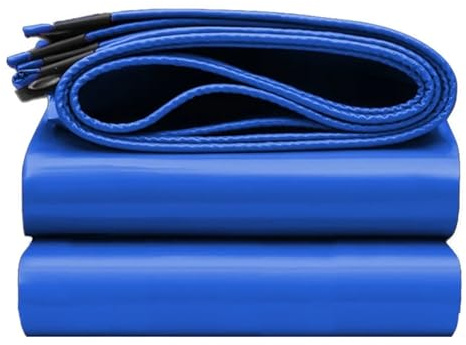 450g kraftig vattentät presenning med öljetter for trädgårdstrampolin, träbil, båt, camping eller trädgårdsskötsel(Blue,190cmx190cm)