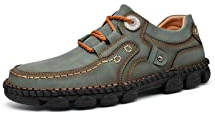 Scarpe da Uomo Scarpe da Uomo Scarpe in Pelle Casual Fatte a Mano comode Scarpe da Uomo in Pelle Morbida da Uomo Lavorare Scarpe Rosse Traspiranti Scarpe da Passeggio (Cyan, 46)