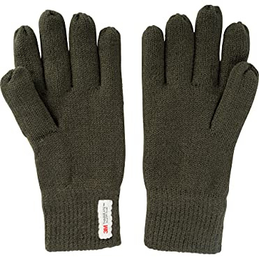 JACK PYKE Men’s Thinsulate Winter Gloves – Lightweight Full Finger Thermal Gloves with Moisture Wicking for Outdoor Work, Hiking, and Cold Weather – Olive Green