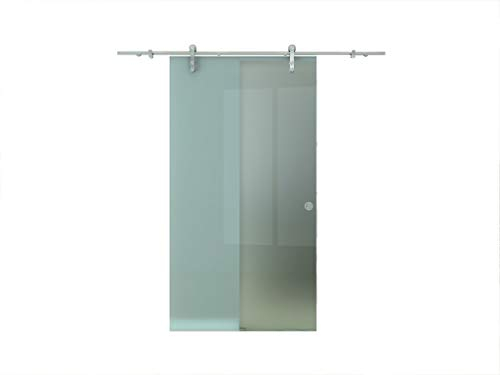 Glas-Schiebetür Glasschiebetür Ganzglasschiebetür Glastür Glas Tür Milchglas Satiniert 1025 x 2050 mm