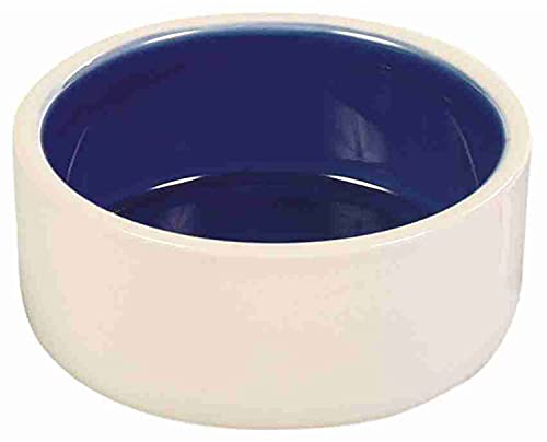 Trixie Ciotola in Ceramica, Crema/Blu, 0,35 l/ø 12 cm