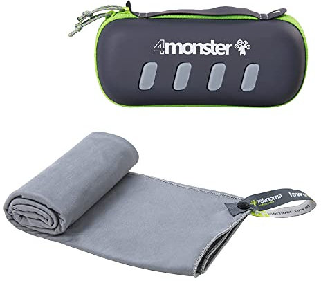 4Monster Mikrofaser Handtücher in 5 Farben, Saugfähiges Sporthandtuch Ultra Leicht, Schnelltrocknendes Reisehandtuch für Fitness Sport Sauna Yoga Reisen