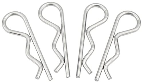 CONPHERON Goupilles Fendues R Clips, Goupilles Fendues R Forme Goupilles élastique Carbone en Acier, M2×40mm, 50 pcs