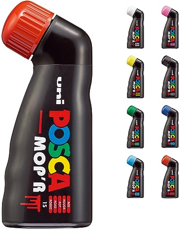 POSCA - Acrylmarker MOP'R PCM-22 mit Stempelspitze Rot | Marker mit 3-19 mm Stempelspitze und ergonomischer Form für nahezu alle Oberflächen