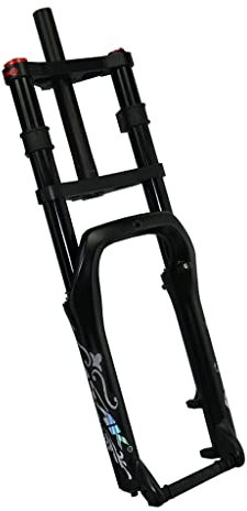 LHHL Fahrradgabel Fette Gabeln 20x4.0 Zoll Snow ATV E-Bike Federgabel MTB Luft Scheibenbremse Front Fork 1-1/8 DH Air Double Shoulder Downhill Fork Federweg 110mm QR 9mm