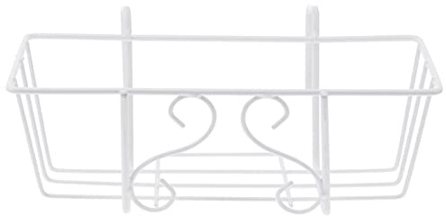 Housoutil Support Suspendu pour Pots De Fleurs en Fer Carré 12.60X5.91X5.24In pour Balcon Rampe Ou ClôTure DéCoration Jardin ExtéRieur
