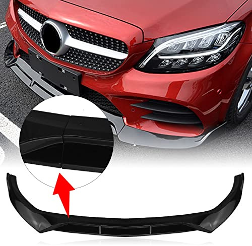 Autospoiler vorne, 3 Stück Frontschürze Lippe für Mercedes Benz W205 C-Klasse 2019–2020, Auto-Stoßstange Abs Spoilerlippe Frontspoiler