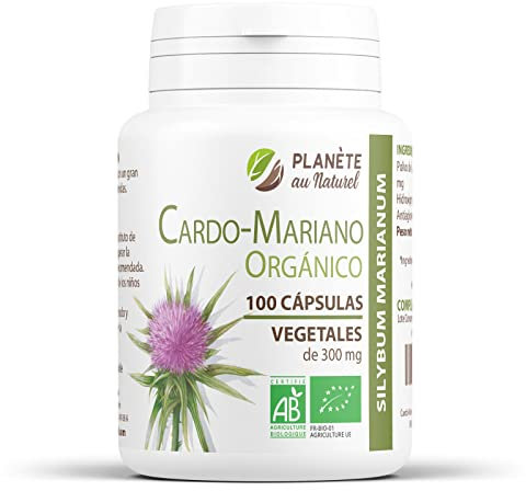 Cardo Mariano Orgánico - Silybum marianum - 300mg - 100 cápsulas vegetales