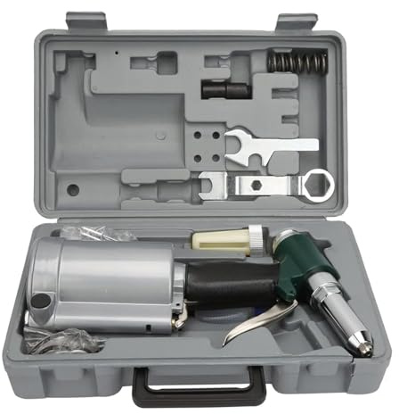 Ejoyous Air Rivet Gun Set, Heavy Duty Industrial Air Hydraulic Rivet Gun Pneumatic Riveter Kit Set, 2.4-4.8mm Pneumatic Tool Air Riveter