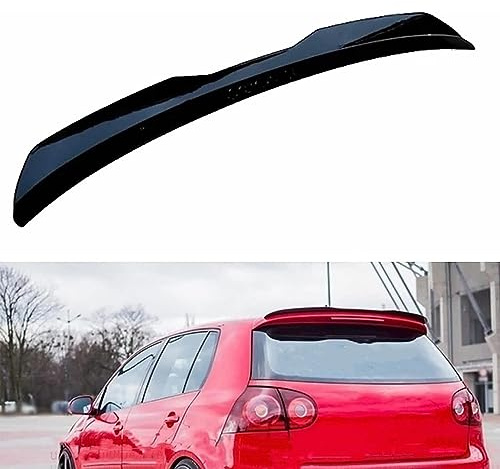 HYGGLY Auto Heckspoiler Spoiler für Golf 5 GTI mk5, Kofferraumspoiler Lippe Heckflügel Spoilerlippe Dachspoiler Bodykits Auto Zubehör,GlossyBlack/A