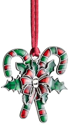 Zueyen Solid Pewter Christmas Tree Ornament, DIY Craft Pendant for Christmas, Festive Party, Holiday Decor