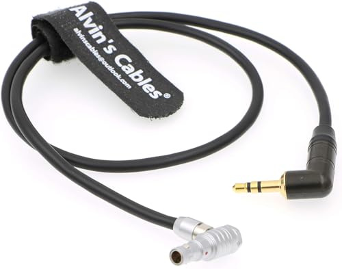 Alvin's Cables Audio Cable Right Angle 5 Pin Male to 3.5mm Right Angle TRS for ARRI Alexa Mini Z CAM E2 Camera