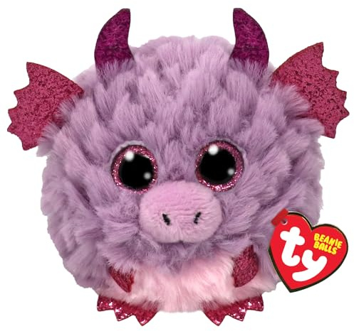 Ty Spark Dragon Beanie Balls - Squishy Beanie Baby Soft Plush Toys - Collectible Cuddly Stuffed Teddy