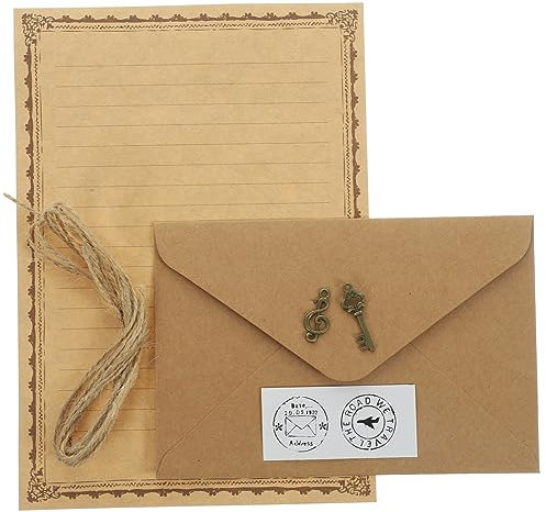 CAXUSD 2sätze Notizbuch Mit Einlagen Für Reisetagebuch Schreibset Retro-briefpapier Briefumschlag-set Umschlag Und Briefpapier Zum Beschreiben Und Bedrucken