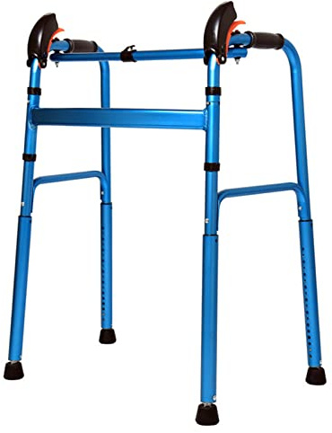 Gehgestell für Senioren, Erwachsene, ältere Menschen, Gehhilfen für Treppen, drinnen und draußen, verstellbar, leicht, tragbar, zusammenklappbar, Mobilitätshilfe für Behinderte, blauer Lichtstern