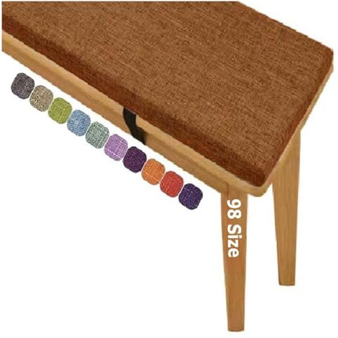 5cm Dick Miecoae Sitzkissen Bank, outdoor bankauflage, Schaumstoff Polster Sitzauflage Bank, Sitzpolster Outdoor Mit Abnehmbarem Bezug, Sitzkissen für Bank, Rutschfestes Bankkissen(Coffee T-5cm,110x45
