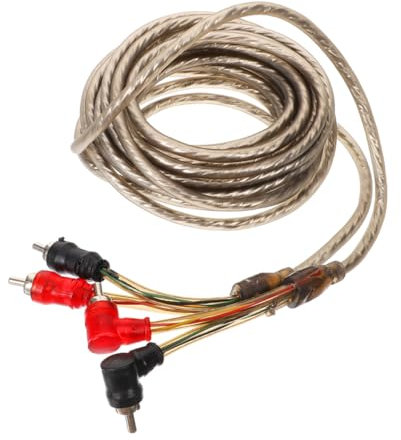 JECOMPRIS Câble Audio Voiture 5m Câble Haut-parleur Pour Caisson De Basses Kit Câblage Audio Voiture Connecteur Fiable Son Haute Installation Polyvalente