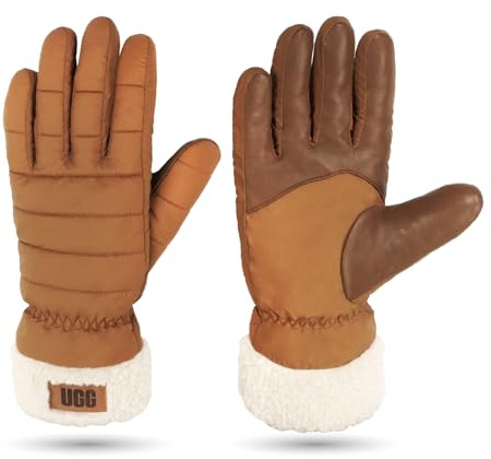 UGG Damen All Weather Fluff Cuff Glove Handschuhe für kaltes Wetter (1er Pack)