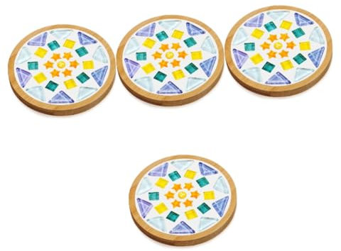 ERINGOGO 4 Set sottobicchiere in mosaico fai da te sottobicchieri a mosaico accessori per la creazione di i kit creativi adulti kit creativi per adulti sottopiatto