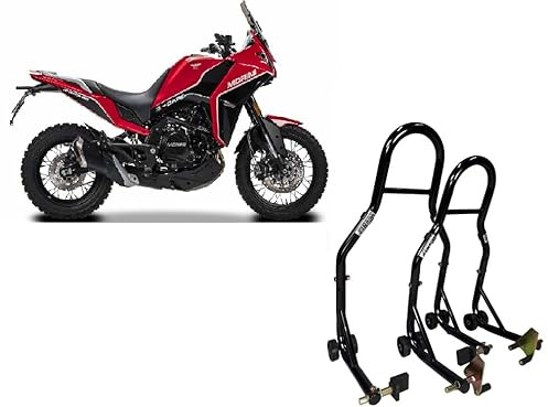 Coppia 2 cavalletti moto alza ruota anteriore e posteriore alzamoto per alzare sollevare gomma dietro e davanti della morini X CAPE XCAPE X-CAPE 650 o 1200
