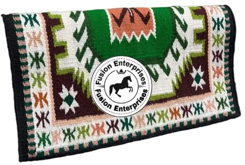 EQUIEMPRESS Sattelunterlage Western Ranch/Westernsatteldecke aus Neuseelandwolle, Top Wool Pad Sensor Flex (Anpassung möglich) A-114 (34 x 38)